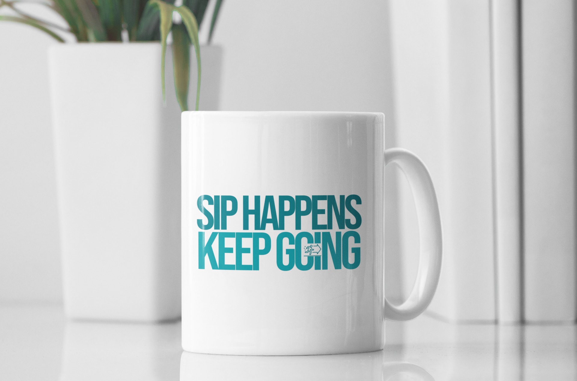 Sip Happens, & Keep Going -11oz Ceramic Mug