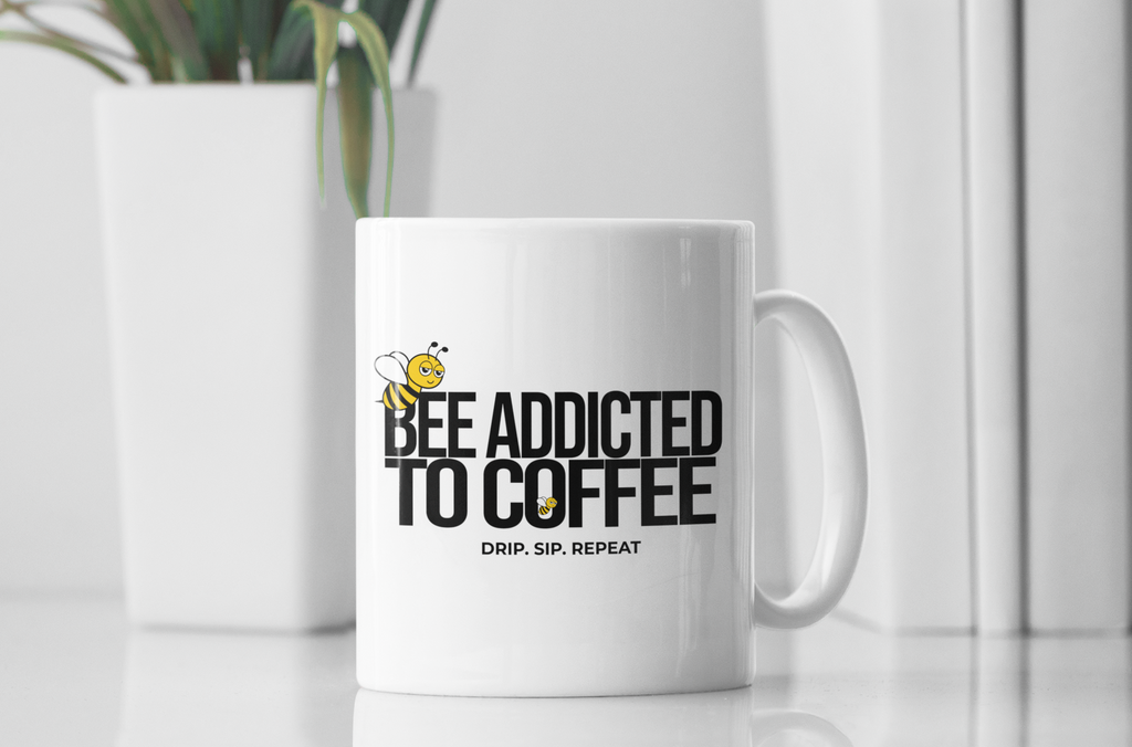Bee Addicted to Coffee -11oz Ceramic Mug