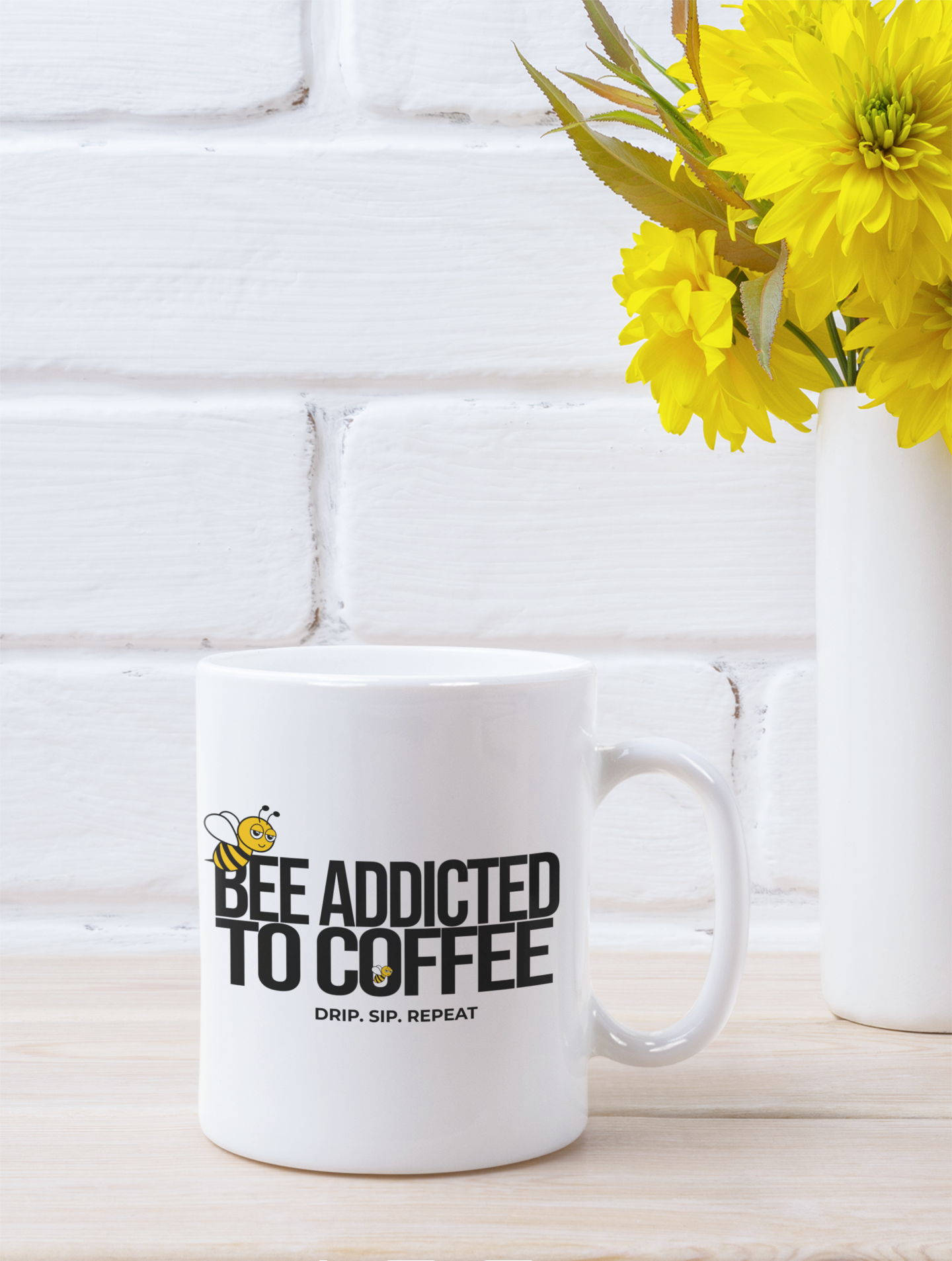 Bee Addicted to Coffee -11oz Ceramic Mug